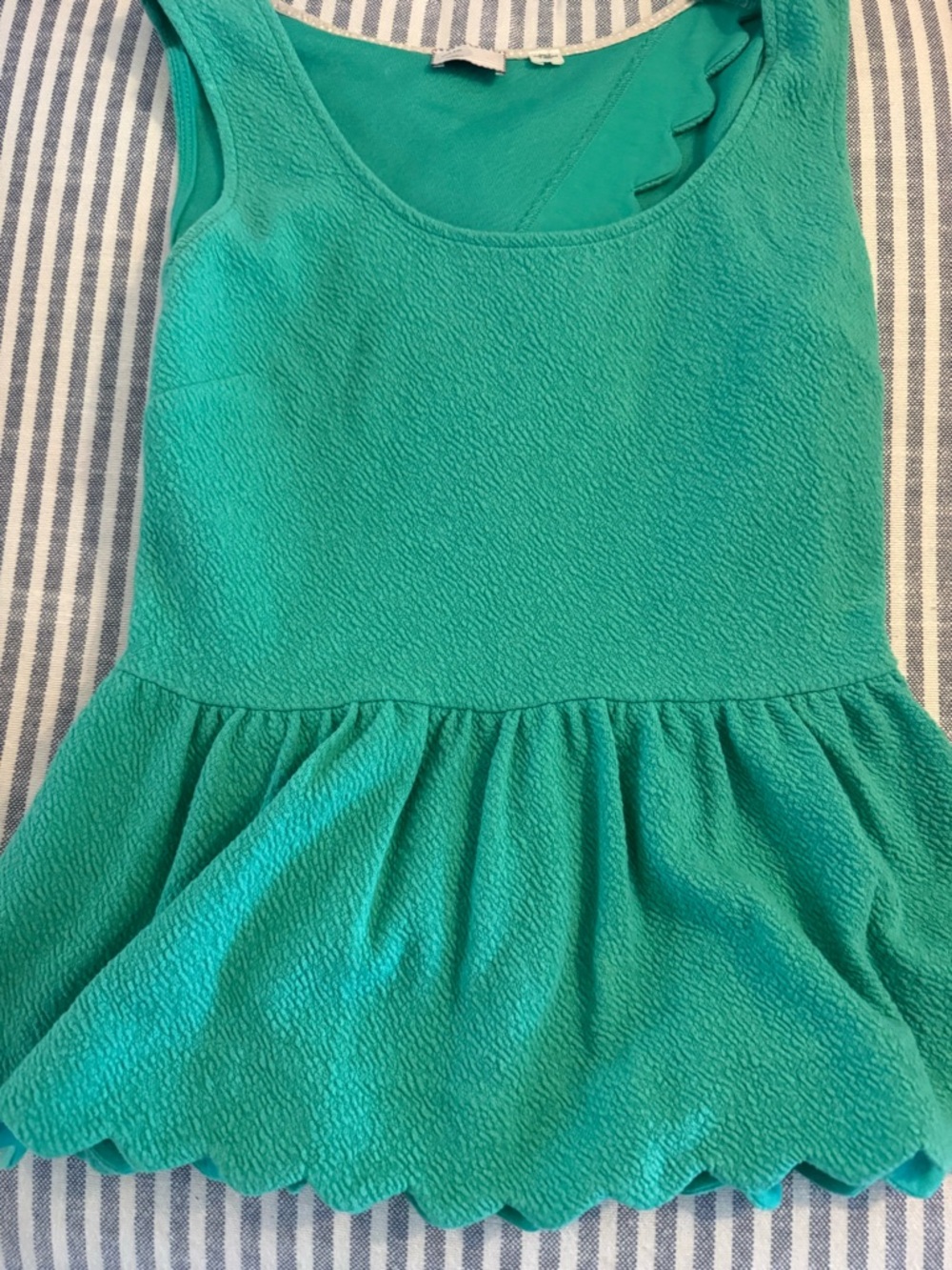 Anthropologie Turquoise Peplum Tank Top